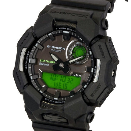 Casio G-Shock Analog-Digital-Smartphone-Link-Armband aus biobasiertem Harz, schwarzes Zifferblatt, Solarfunktion, GA-B010BEG-1A, 200 m, Herrenuhr