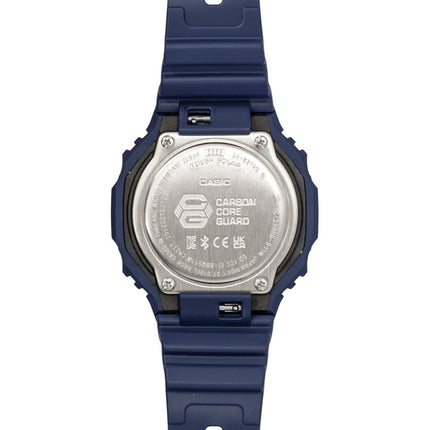 Casio G-Shock Smartphone-Uhr, analog/digital, mit Harzarmband, blauem Zifferblatt, Solarfunktion, GA-B2100-2A, wasserdicht bis 200 m, Herrenuhr