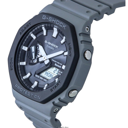 Casio G-Shock Analog-Digital-Smartphone-Link Bio-Harzarmband Graues Zifferblatt Robuste Solar GA-B2100LUU-8A 200M Herrenuhr