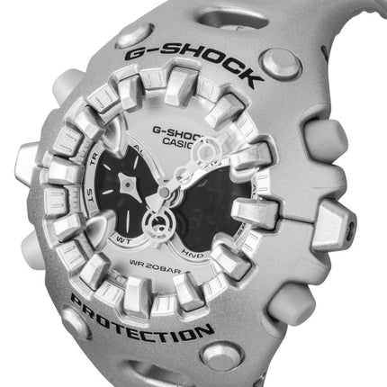 Casio G-Shock Analog-Digital-Harzarmband Silbernes Zifferblatt Quarz GA-V01A-8A 200M Unisex-Uhr