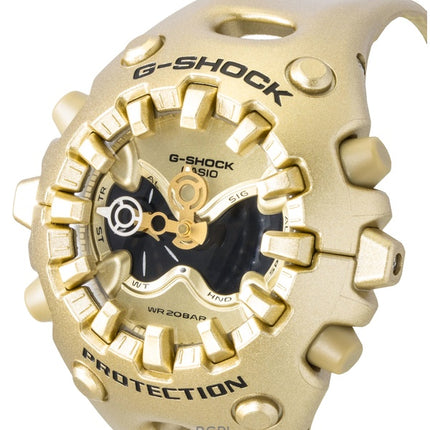 Casio G-Shock Analog-Digital-Uhr mit Harzarmband, goldenem Zifferblatt, Quarzwerk, GA-V01A-9A, wasserdicht bis 200 m, Unisex-Uhr