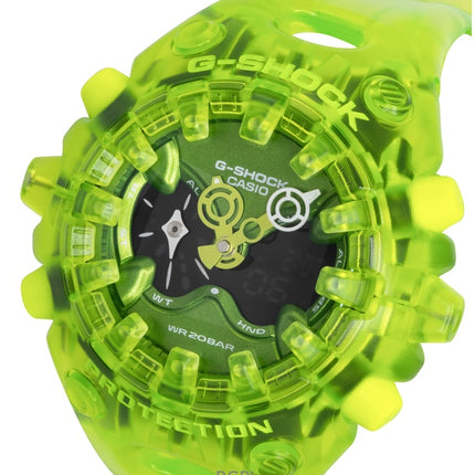 Casio G-Shock Herrenuhr mit Harzarmband, analog/digital, grünem Zifferblatt, Quarzwerk, GA-V01SKE-3A, wasserdicht bis 200 m