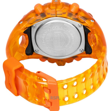 Casio G-Shock Herrenuhr mit Harzarmband, analog-digitalem Uhrwerk, orangefarbenem Zifferblatt, Quarzwerk, GA-V01SKE-4A, wasserdicht bis 200 m