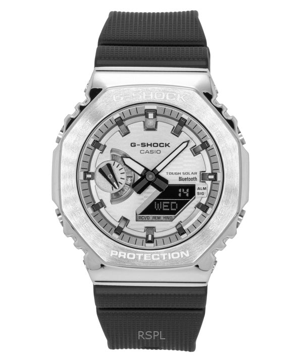 Casio G-Shock G-Steel Herrenuhr mit Armband aus biobasiertem Harz, analog-digitalem Zifferblatt, grauem Zifferblatt und Solarfunktion, wasserdicht bis 200 m