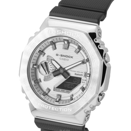 Casio G-Shock G-Steel Herrenuhr mit Armband aus biobasiertem Harz, analog-digitalem Zifferblatt, grauem Zifferblatt und Solarfunktion, wasserdicht bis 200 m