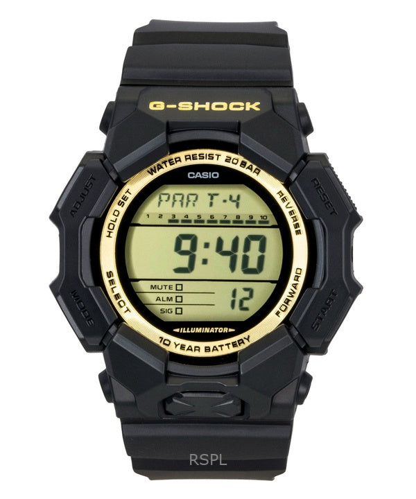 Casio G-Shock Herrenuhr mit Armband aus biobasiertem Harz, Digitaluhr, Quarzwerk, GD-010GB-1A9, wasserdicht bis 200 m