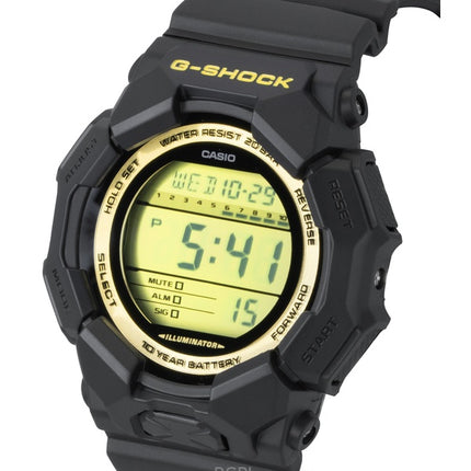 Casio G-Shock Herrenuhr mit Armband aus biobasiertem Harz, Digitaluhr, Quarzwerk, GD-010GB-1A9, wasserdicht bis 200 m