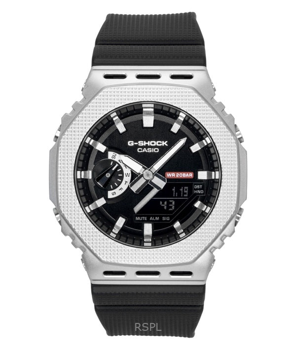 Casio G-Shock G-Steel Analog-Digital Herrenuhr mit biobasiertem Harzarmband, blauem Zifferblatt und Quarzwerk (GM-2100M-1A, wasserdicht bis 200 m)