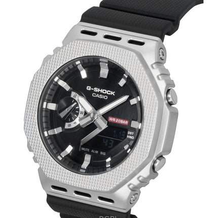 Casio G-Shock G-Steel Analog-Digital Herrenuhr mit biobasiertem Harzarmband, blauem Zifferblatt und Quarzwerk (GM-2100M-1A, wasserdicht bis 200 m)
