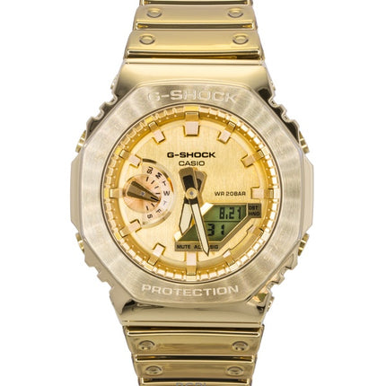 Casio G-Shock G-Steel Fine Metallic Analog Digital Gold Zifferblatt Quarz GM-2100YMG-9A9 200M Herrenuhr