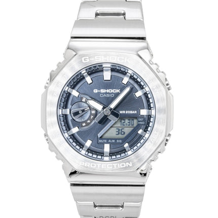 Casio G-Shock G-Steel Analog Digital Edelstahl Graues Zifferblatt Quarz GM-2110D-8A 200M Herrenuhr
