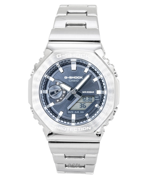 Casio G-Shock G-Steel Analog Digital Edelstahl Graues Zifferblatt Quarz GM-2110D-8A 200M Herrenuhr