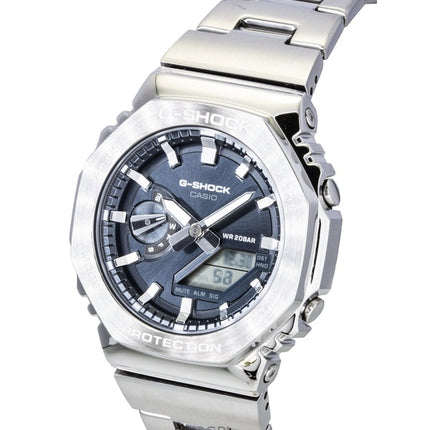 Casio G-Shock G-Steel Analog Digital Edelstahl Graues Zifferblatt Quarz GM-2110D-8A 200M Herrenuhr