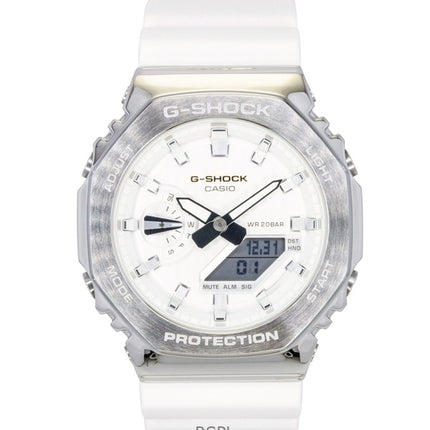 Casio G-Shock G-Steel Analog Digital Limited Edition Weißes Zifferblatt Quarz GM-2110SH-7A 200M Herrenuhr