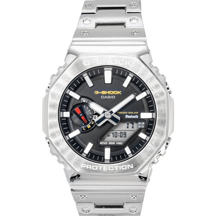 Casio G-Shock Vollmetall Analog Digital Smartphone Link Edelstahl Schwarzes Zifferblatt Solar GM-B2100SD-1C 200M Herrenuhr
