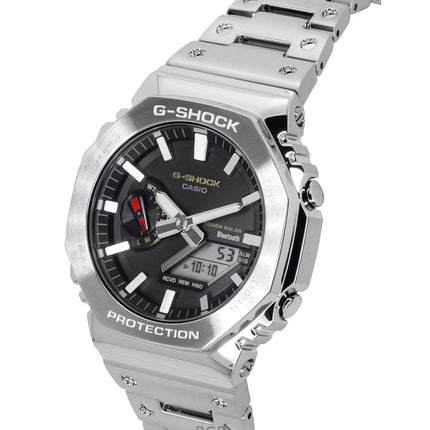 Casio G-Shock Vollmetall Analog Digital Smartphone Link Edelstahl Schwarzes Zifferblatt Solar GM-B2100SD-1C 200M Herrenuhr