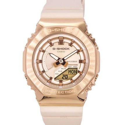 Casio G-Shock Analog Digital Harzarmband Roségoldfarbenes Zifferblatt Quarz GM-S2100PG-4A 200M Damenuhr