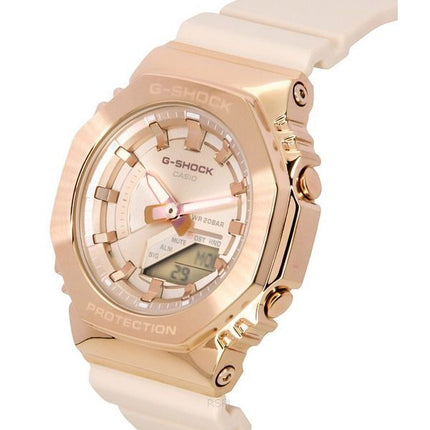 Casio G-Shock Analog Digital Harzarmband Roségoldfarbenes Zifferblatt Quarz GM-S2100PG-4A 200M Damenuhr