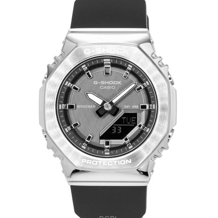 Casio G-Shock Analog-Digital Damenuhr aus biobasiertem Harz mit schwarzem Zifferblatt, Quarzwerk, GM-S2110-1A1, wasserdicht bis 200 m