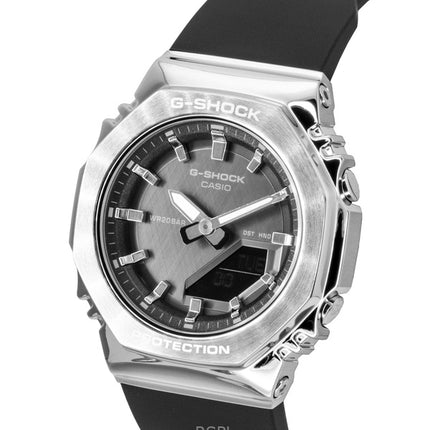 Casio G-Shock Analog-Digital Damenuhr aus biobasiertem Harz mit schwarzem Zifferblatt, Quarzwerk, GM-S2110-1A1, wasserdicht bis 200 m