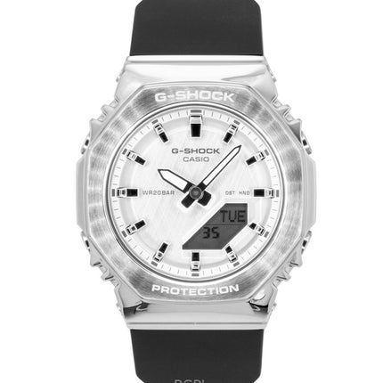 Casio G-Shock Analog-Digital Damenuhr aus biobasiertem Harz mit silbernem Zifferblatt, Quarzwerk, GM-S2110-1A7, wasserdicht bis 200 m