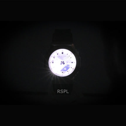 Casio G-Shock Analog-Digital Damenuhr aus biobasiertem Harz mit silbernem Zifferblatt, Quarzwerk, GM-S2110-1A7, wasserdicht bis 200 m