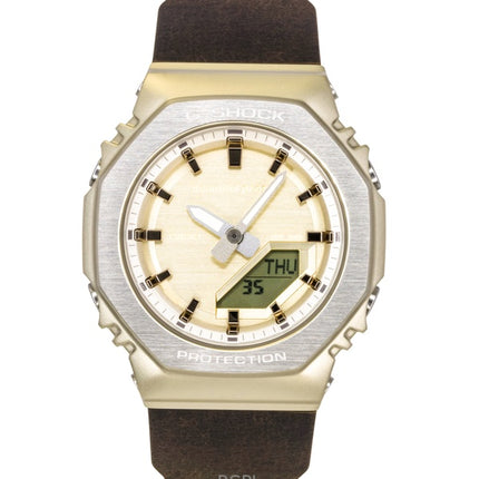 Casio G-Shock Analog Digital Beautiful People Armband aus biobasiertem Harz Goldfarbenes Zifferblatt Quarz GM-S2110BP-5A 200M Herrenuhr