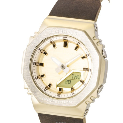 Casio G-Shock Analog Digital Beautiful People Armband aus biobasiertem Harz Goldfarbenes Zifferblatt Quarz GM-S2110BP-5A 200M Herrenuhr