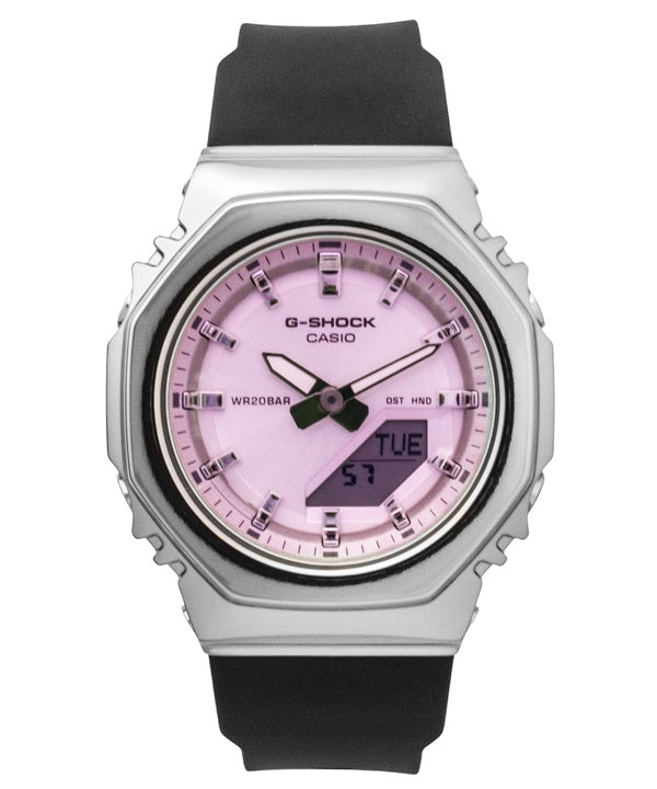 Casio G-Shock Analog-Digital-Damenuhr mit rosa Zifferblatt, Kunstharzarmband, Quarzwerk, GM-S2110SR-1A, wasserdicht bis 200 m