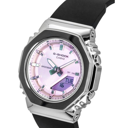 Casio G-Shock Analog-Digital-Damenuhr mit rosa Zifferblatt, Kunstharzarmband, Quarzwerk, GM-S2110SR-1A, wasserdicht bis 200 m