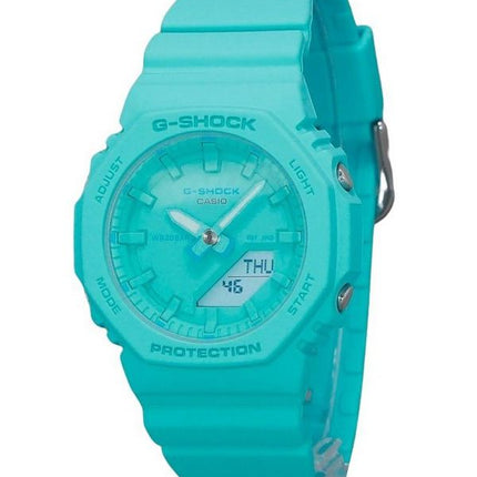 Casio G-Shock Analog-Digital-Harzarmband, türkisfarbenes Zifferblatt, Quarz, GMA-P2100-2A, 200 m, Damenuhr