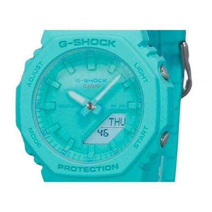 Casio G-Shock Analog-Digital-Harzarmband, türkisfarbenes Zifferblatt, Quarz, GMA-P2100-2A, 200 m, Damenuhr
