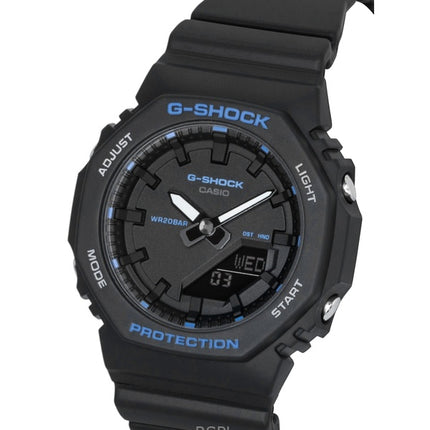 Casio G-Shock Analog-Digital Damenuhr mit biobasiertem Harzarmband, schwarzem Zifferblatt, Quarzwerk, GMA-P2100BA-1A, wasserdicht bis 200 m