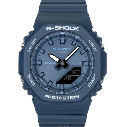 Casio G-Shock Analog-Digital Damenuhr mit biobasiertem Harzarmband, blauem Zifferblatt, Quarzwerk, GMA-P2100BA-2A, wasserdicht bis 200 m