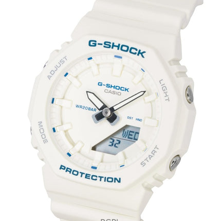 Casio G-Shock Analog-Digital Damenuhr mit biobasiertem Harzarmband, elfenbeinfarbenem Zifferblatt, Quarzwerk, GMA-P2100BA-7A, wasserdicht bis 200 m