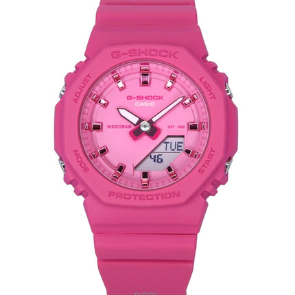Casio G-Shock Analog-Digital-Quarzuhr aus biobasiertem Harz mit rosa Zifferblatt und GMA-P2100PP-4A 200M Damenuhr