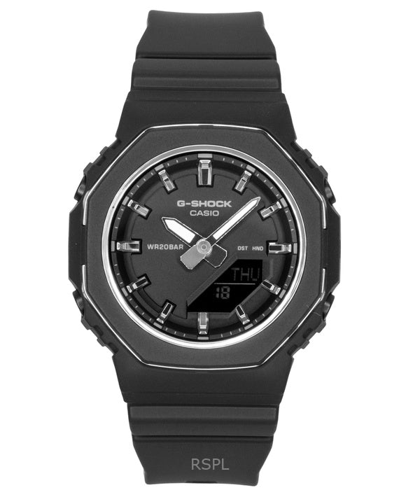 Casio G-Shock Analog-Digital Damenuhr mit biobasiertem Harzarmband, schwarzem Zifferblatt, Quarzwerk, GMA-P2110-1A, wasserdicht bis 200 m
