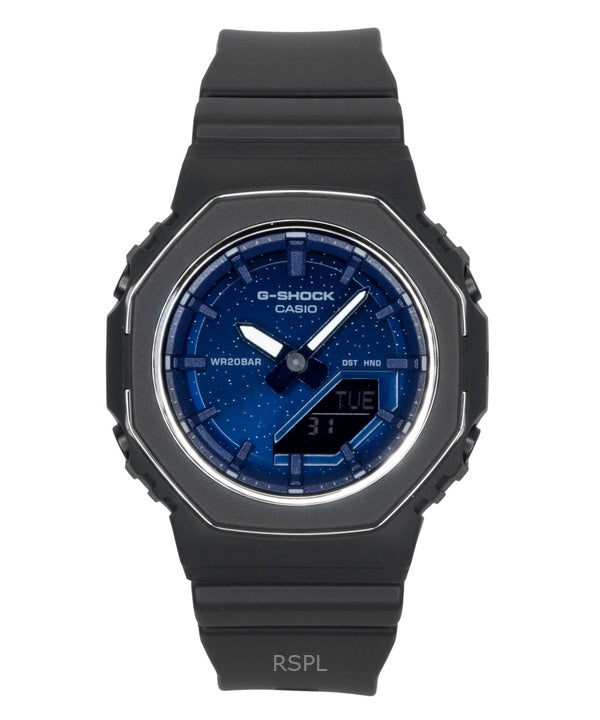 Casio G-Shock Analog-Digital-Damenuhr aus biobasiertem Harz mit blauem Zifferblatt, Quarzwerk, GMA-P2110SC-2A, wasserdicht bis 200 m