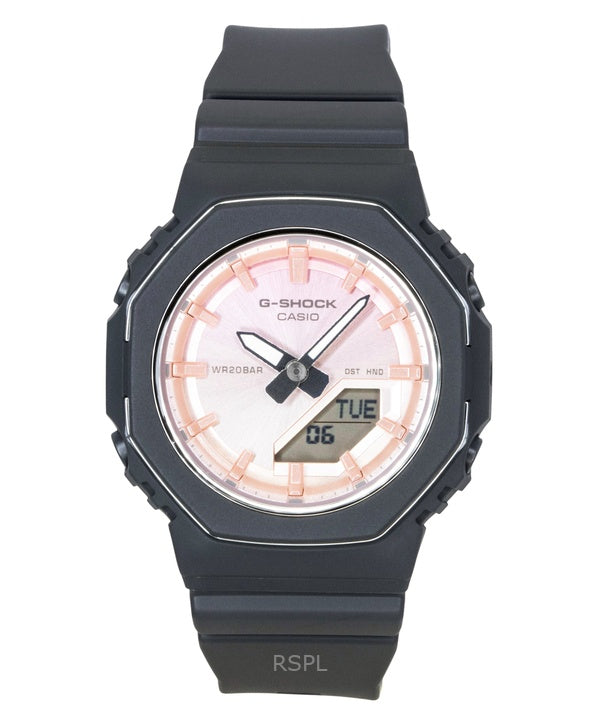 Casio G-Shock Analog-Digital-Damenuhr mit biobasiertem Harzzifferblatt in Rosa, Quarzwerkstoff, Modell GMA-P2110SC-4A, wasserdicht bis 200 m