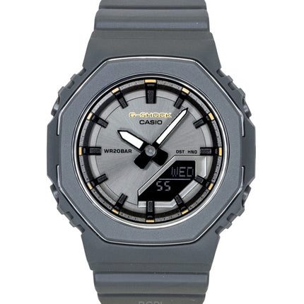 Casio G-Shock Analog-Digital Damenuhr mit biobasiertem Harzarmband, grauem Zifferblatt, Quarzwerk, GMA-P2126W-8A, wasserdicht bis 200 m