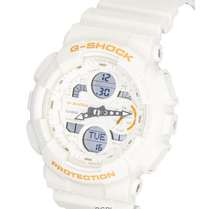 Casio G-Shock Analog-Digital-Damenuhr mit cremefarbenem Zifferblatt aus biobasiertem Harz, Quarzwerk, Modell GMA-S140-7A, wasserdicht bis 200 m