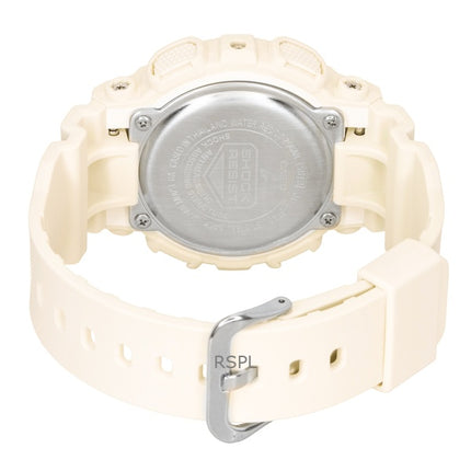 Casio G-Shock Analog-Digital-Damenuhr mit cremefarbenem Zifferblatt aus biobasiertem Harz, Quarzwerk, Modell GMA-S140-7A, wasserdicht bis 200 m