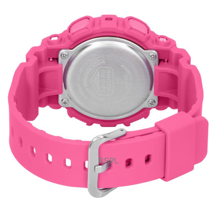Casio G-Shock Pink Ribbon Damenuhr mit Armband aus biobasiertem Harz, analog/digital, rosa Zifferblatt, Quarzwerk, GMA-S145PK-4A, wasserdicht bis 200 m