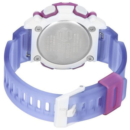 Generalüberholte Casio G-Shock Damenuhr, analog/digital, mit durchscheinendem Harzarmband, Quarzwerk, Modell GMA-S2200PE-6A, wasserdicht bis 200 m