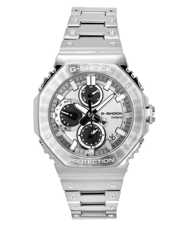 Casio G-Shock Analog Smartphone Link Silbernes Zifferblatt Edelstahl Quarz GMC-B2100ADS-1A 200M Herrenuhr