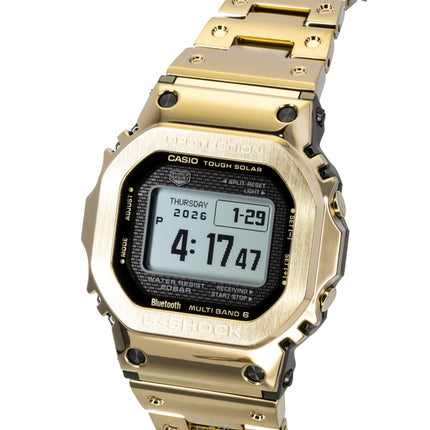 Casio G-Shock Digitaluhr, goldfarben, Vollmetall, Smartphone-Anbindung, Solar, GMW-BZ5000GD-9, 200 m, Herrenuhr