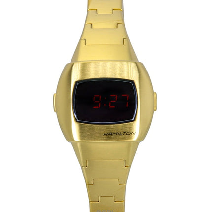 Hamilton American Classic PSR 74 Goldfarbener Edelstahl mit rotem Zifferblatt, Quarz, H52314130, 100 m, Unisex-Armbanduhr