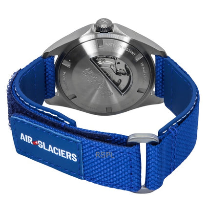 Hamilton Khaki Aviation Pilot Air-Glaciers Edition Textilarmband Blaues Zifferblatt Automatik H64655941 100M Herrenuhr