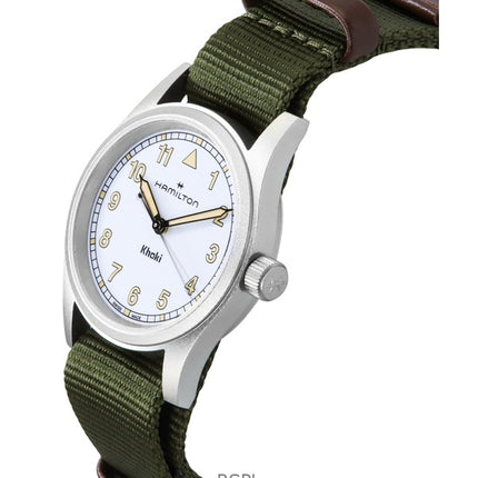 Hamilton Khaki Field Textilarmband weißes Zifferblatt Quarz H69301910 Unisex-Uhr