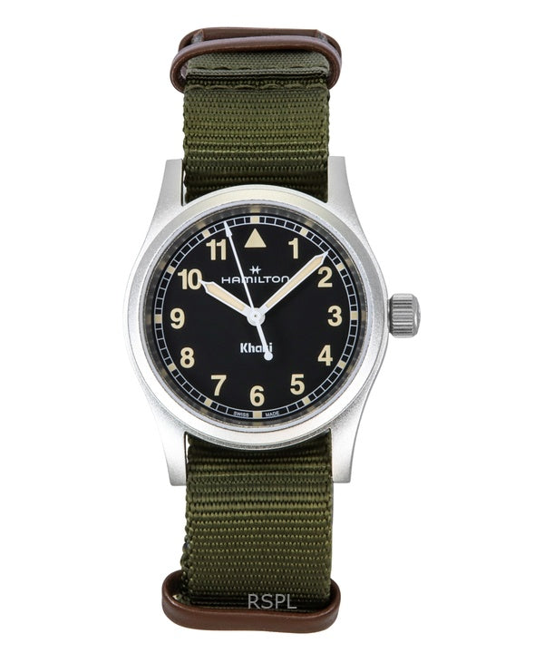 Hamilton Khaki Field Textilarmband Schwarzes Zifferblatt Quarz H69301930 Unisex-Uhr